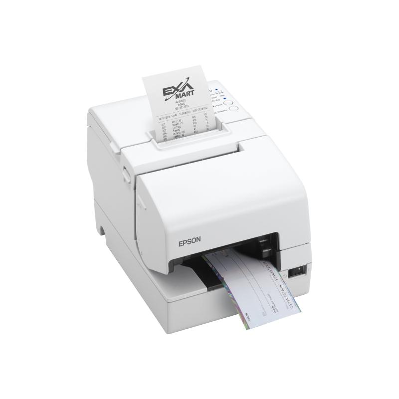 Epson TM-H6000VI, Cutter, MICR, USB, RS232, Ethernet, OPOS, weiß