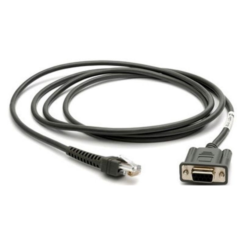 Zebra RS232-Kabel 2,7m, gedreht, 9-Pin weiblich, für Fixmount Scanner DS457