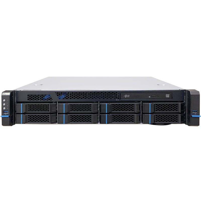 19" Geh&auml;use RM-245-08 2HE 12Gbps 2 x 550W red. FSP Netzteil