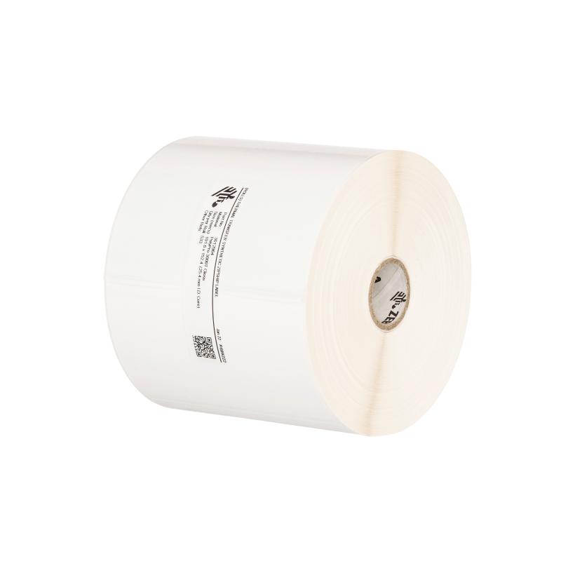 Etikettenrolle, Zebra, PolyE 3100T, Kunststoff (Polyethylen), gl&auml;nzend, Kern: 76mm, Durchmesser 200m