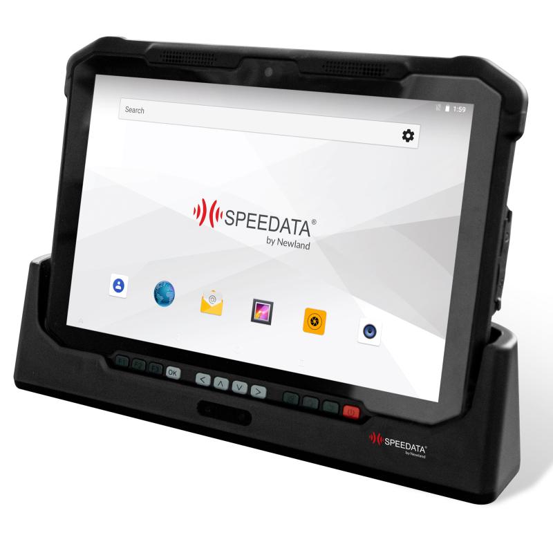 Newland SD100/SD100MD Ladestation f&uuml;r 1x Tablet und 1x Akku inkl. Multiplug-Adapter, schwarz